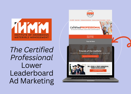 E-Newsletter Ad in Certified Professional / Lower Leaderboard