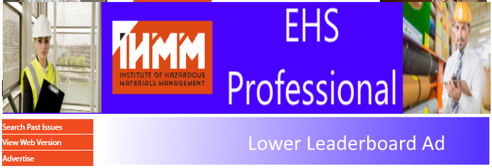 E-Newsletter Ad in EHS Professional / Lower Leaderboard
